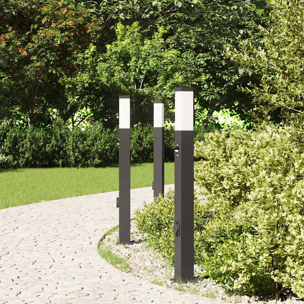 Pollerleuchten mit Sensor & Steckdose, 3er Set