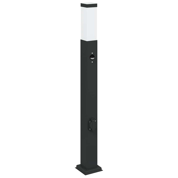 Pollerleuchten mit Sensor & Steckdose, 3er Set