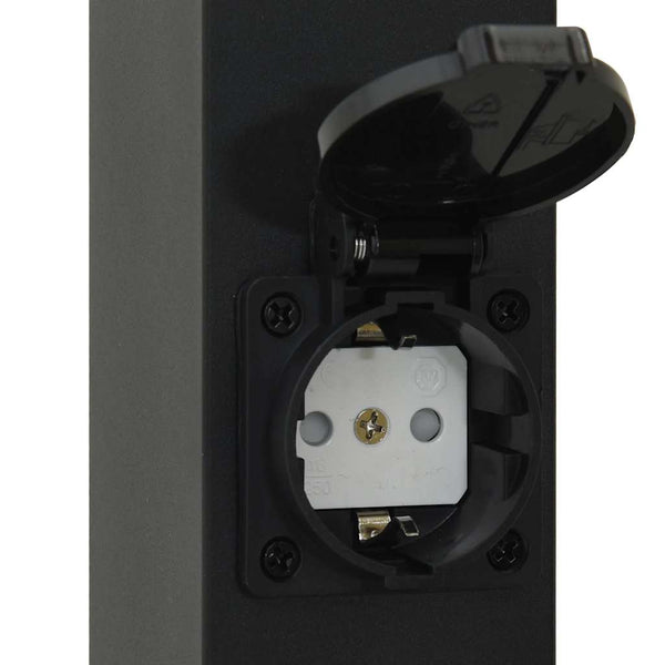 Pollerleuchten mit Sensor & Steckdose, 3er-Set