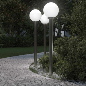 Edelstahl Pollerleuchten 3er Set 120cm IP44