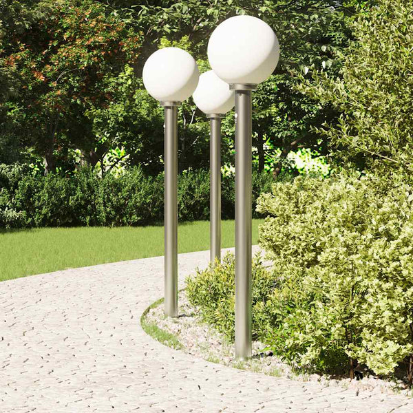 Pollerleuchten mit Sensor, 3er Set, 120 cm