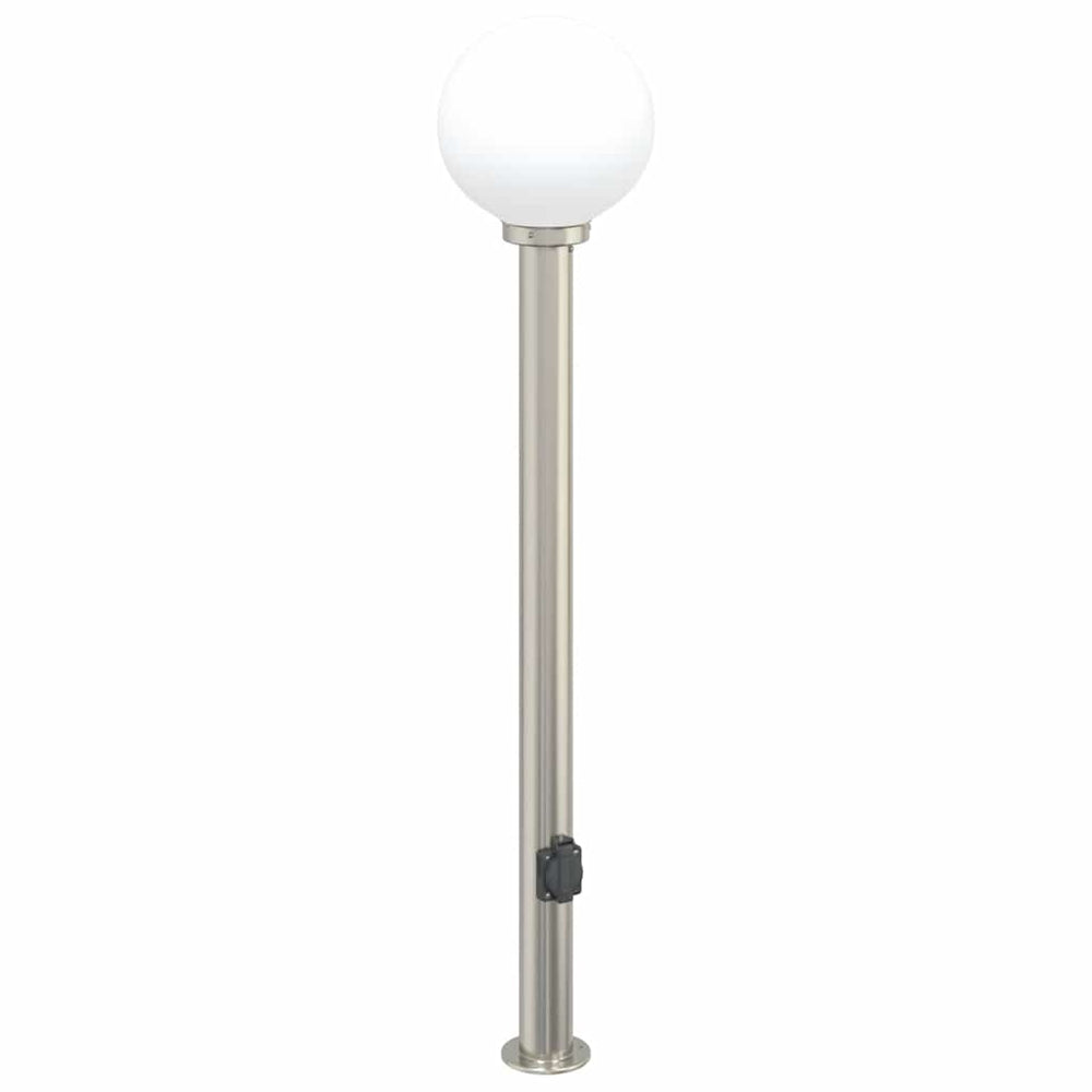 Edelstahl Pollerleuchte mit Steckdose 120cm