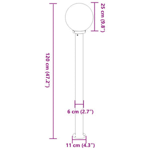 Schwarze Pollerleuchte 120cm IP44