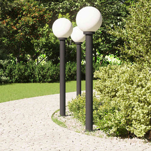Pollerleuchten 3er Set Schwarz 120cm IP44