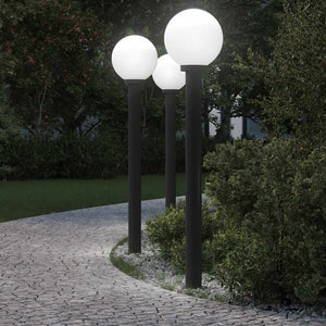 Pollerleuchten 3er Set Schwarz 120cm IP44