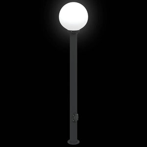 Pollerleuchte mit Steckdose, 120cm, Schwarz