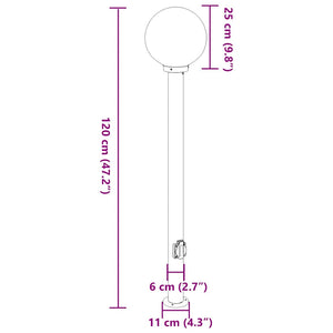 Pollerleuchte mit Steckdose, 120cm, Schwarz