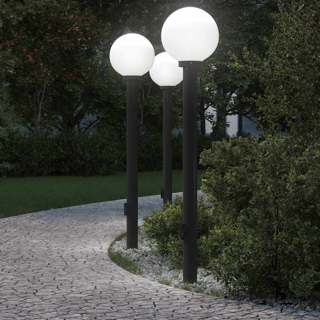 Pollerleuchten mit Steckdose, 120cm, 3er Set
