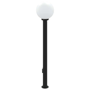 Pollerleuchte mit Sensor & Steckdose, 120cm, Schwarz