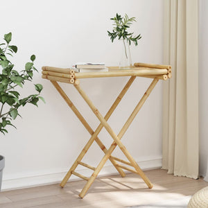Klappbarer Tabletttisch aus Bambus