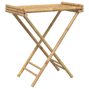 Klappbarer Tabletttisch aus Bambus