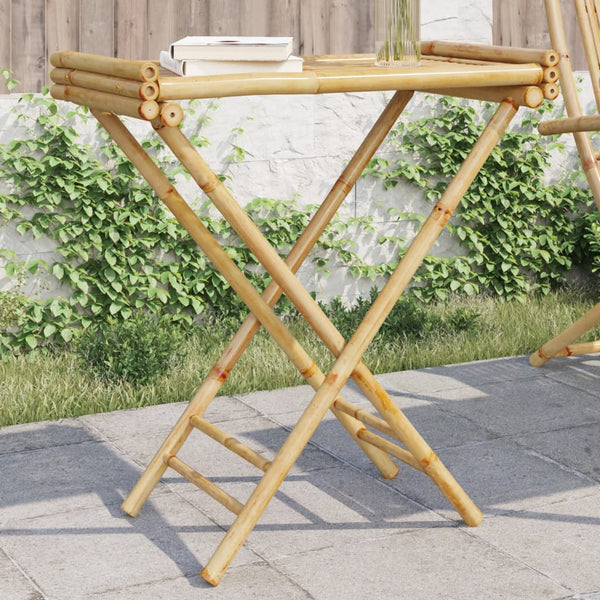 Klappbarer Tabletttisch aus Bambus