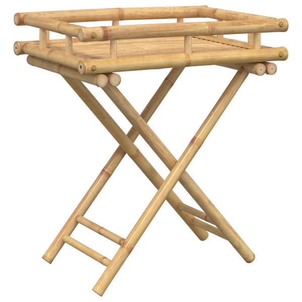 Klappbarer Tabletttisch aus Bambus 60x40 cm