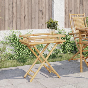 Klappbarer Tabletttisch aus Bambus 60x40 cm