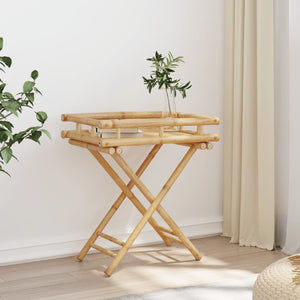 Klappbarer Tabletttisch aus Bambus 60x40 cm