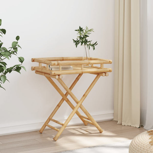 Klappbarer Tabletttisch aus Bambus 60x40 cm