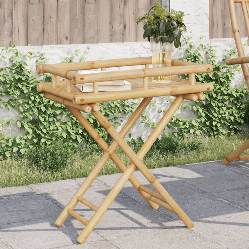 Klappbarer Tabletttisch aus Bambus 60x40 cm