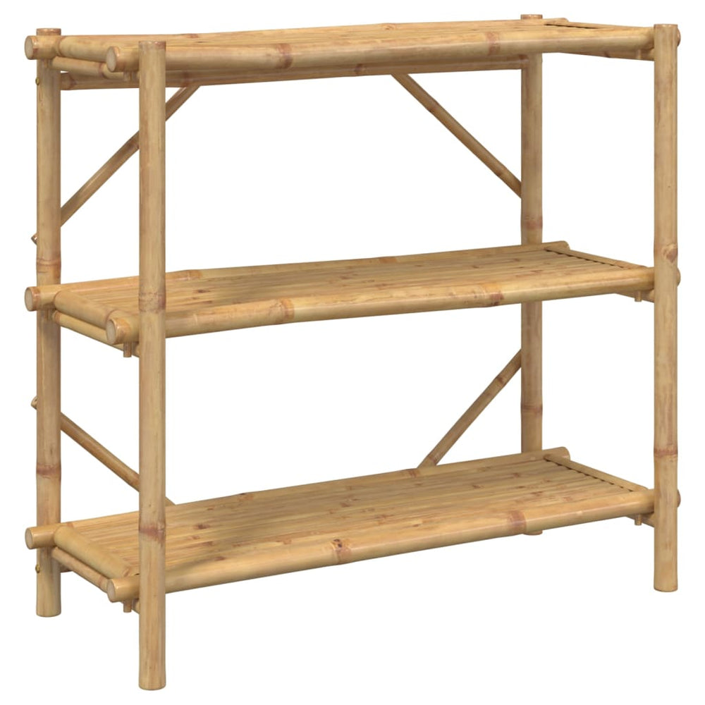 Bambusregal mit 3 Böden, 100x40x90 cm