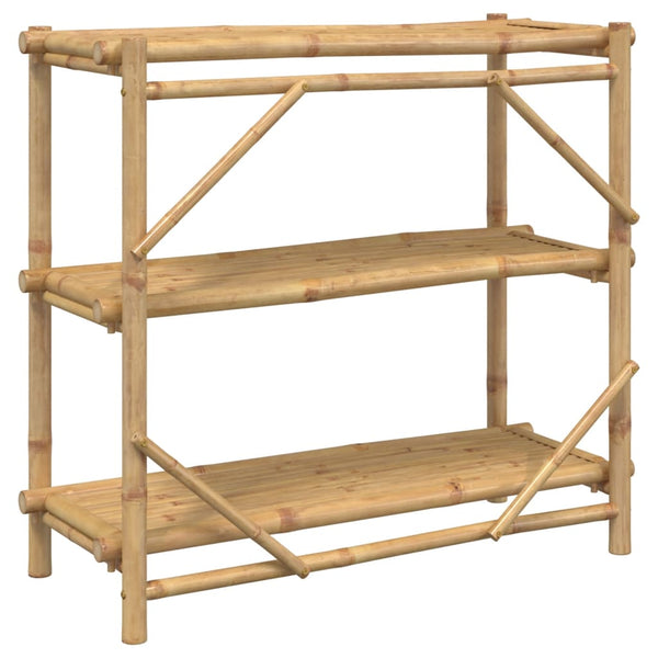 Bambusregal mit 3 Böden, 100x40x90 cm