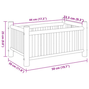 Bambus Pflanzkübel 50x30x25 cm