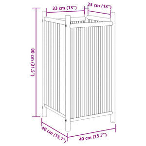 Bambus Pflanzkübel 40x40x80 cm