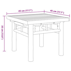 Bambus Couchtisch 45x45 cm