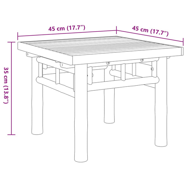 Bambus Couchtisch 45x45 cm