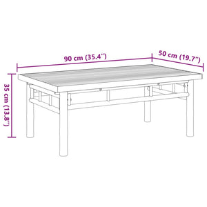 Bambus Couchtisch 90x50 cm