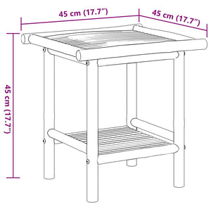 Couchtisch Bambus 45x45 cm