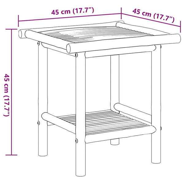 Couchtisch Bambus 45x45 cm