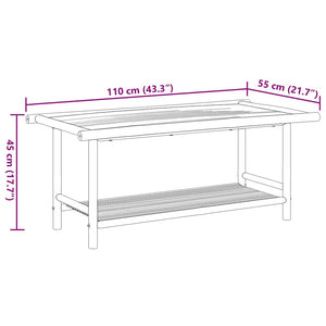 Couchtisch Bambus 110x55 cm