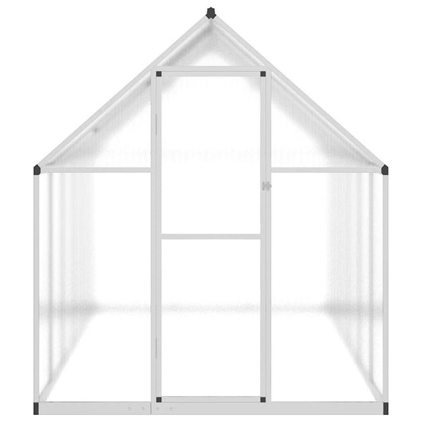 Gewächshaus mit Fundamentrahmen Silber 334x169x195cm