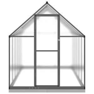 Anthrazit Gewächshaus mit Fundamentrahmen 334x169 cm