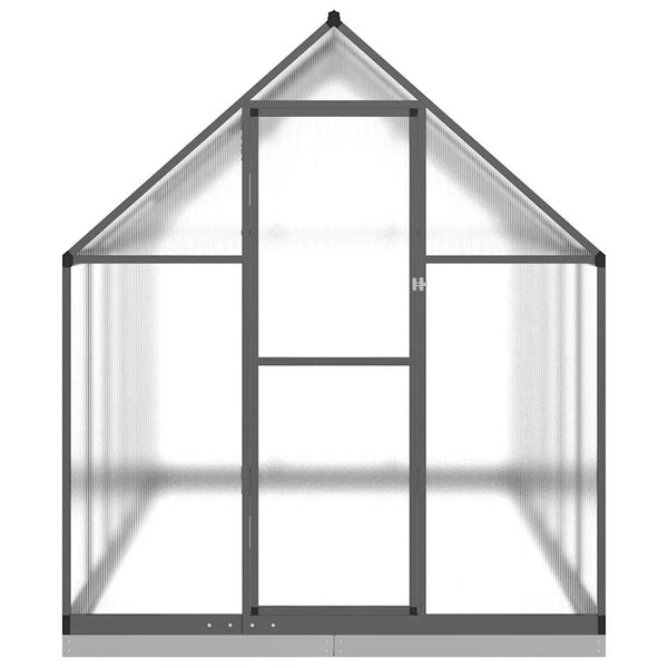 Anthrazit Gewächshaus mit Fundamentrahmen 334x169 cm