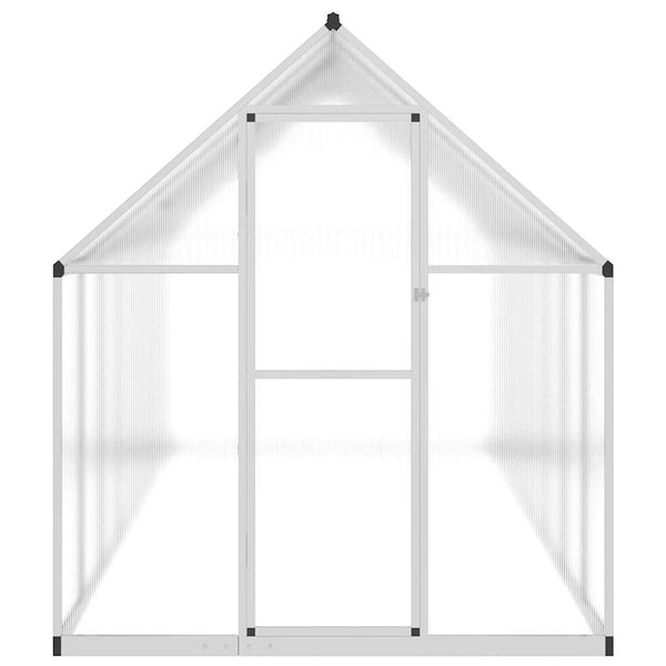 Gewächshaus mit Fundamentrahmen Silber 445x169x195cm