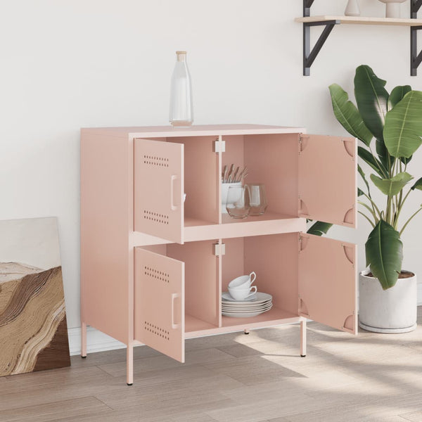 Rosa Stahl Sideboard, 68 cm