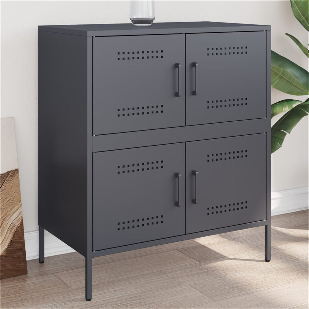Anthrazit Sideboard 68x39x79 cm Stahl