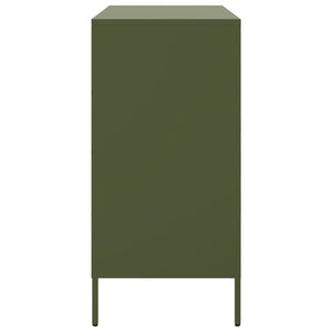 Olivgrünes Stahl Sideboard 68x39x79cm