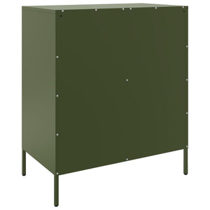 Olivgrünes Stahl Sideboard 68x39x79cm