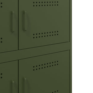 Olivgrünes Stahl Sideboard 68x39x79cm