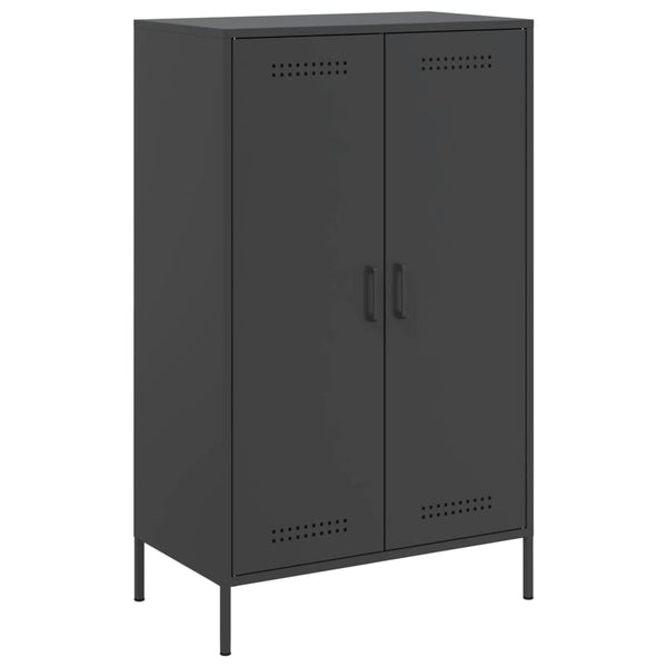Schwarzes Highboard 68x39x113 cm Stahl
