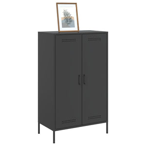 Schwarzes Highboard 68x39x113 cm Stahl