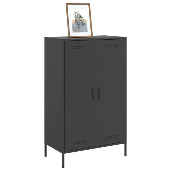 Schwarzes Highboard 68x39x113 cm Stahl