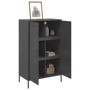 Schwarzes Highboard 68x39x113 cm Stahl