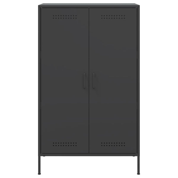 Schwarzes Highboard 68x39x113 cm Stahl