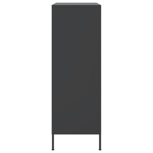 Schwarzes Highboard 68x39x113 cm Stahl