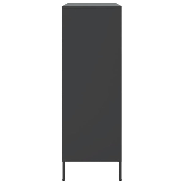 Schwarzes Highboard 68x39x113 cm Stahl