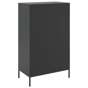 Schwarzes Highboard 68x39x113 cm Stahl