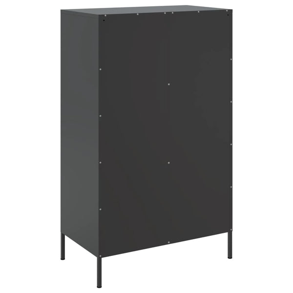 Schwarzes Highboard 68x39x113 cm Stahl