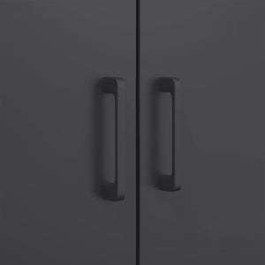 Schwarzes Highboard 68x39x113 cm Stahl